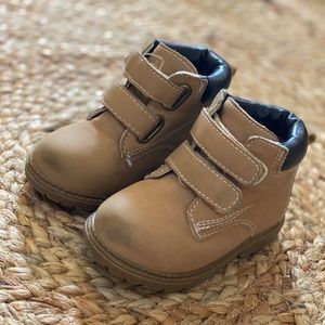 Tan Velcro Closure Boots Timberland Inspired